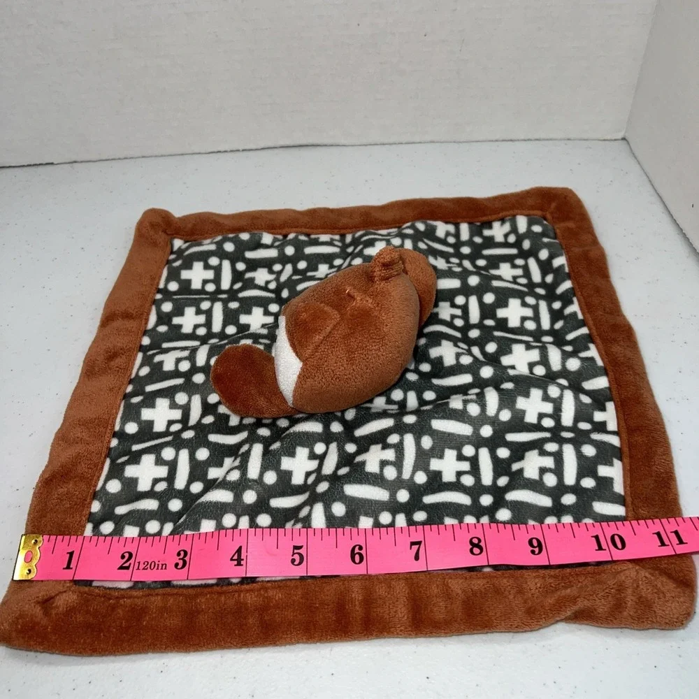 Levtex Baby Fox Lovey Security Blanket Plush Geometric Pattern Toy 11